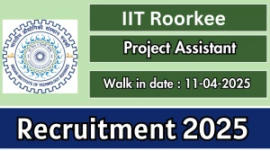 IIT Roorkee Job Vacancy 2025, Walk in for 01 Project Assistant Posts IIT Roorkee Job Vacancy 2025, Walk in for 01 Project Assistant Posts