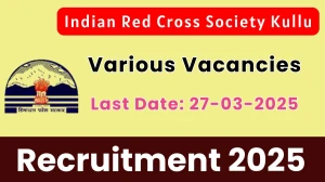 Indian Red Cross Society Kullu Honorary Coordinator Recruitment 2025 - Apply Offline for 1 Posts