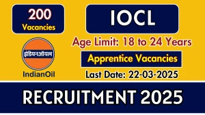 IOCL Apprentices Recruitment 2025 - Apply Online for 200 Posts