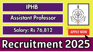 IPHB Assistant Professor Recruitment 2025 – Walk in