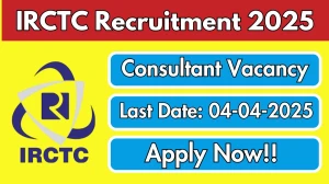 IRCTC Consultant Recruitment 2025 - Apply Offline for 1 Posts