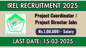 IREL Project Coordinator / Project Director Recruitment 2025 - Apply Offline