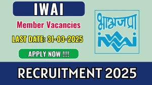 IWAI Member Recruitment 2025 - Apply Offline
