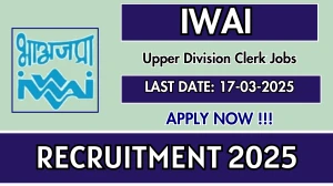 IWAI Upper Division Clerk Recruitment 2025 - Apply Offline