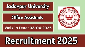 Jadavpur University Office Assistants Recruitment 2025 – Walk in Jadavpur University Office Assistants Recruitment 2025 – Walk in