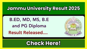 Jammu University Result 2025 Released at coeju.com Direct Link to Download 2nd, 3rd, 4th, 5th, 6th and 8th Semester Result