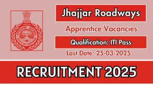 Jhajjar Roadways Apprentice Recruitment 2025 - Apply Online for 32 Posts Jhajjar Roadways Apprentice Recruitment 2025 - Apply Online for 32 Posts