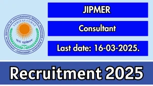 JIPMER Consultant Recruitment 2025 - Apply Offline for 02 Posts