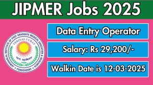 JIPMER Data Entry Operator Recruitment 2025 – Walk in for 01 Posts