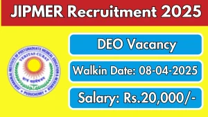 JIPMER Data Entry Operator Recruitment 2025 – Walk in for 1 Posts