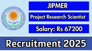JIPMER Project Research Scientist Recruitment 2025 - Apply Offline