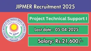 JIPMER Project Technical Support I Recruitment 2025 - Apply Offline JIPMER Project Technical Support I Recruitment 2025 - Apply Offline