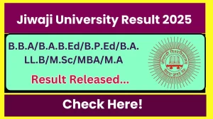 Jiwaji University Result 2025 Released at univindia.com Direct Link to Download 1st, 3rd, 4th, 5th, 7th Semester Result