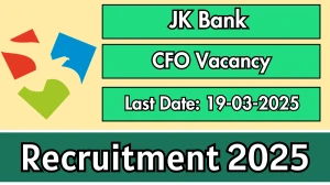 JK Bank CFO Recruitment 2025 - Apply Online