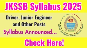 JKSSB Driver, Junior Engineer and Other Posts Syllabus 2025 Announced Download JKSSB Driver, Junior Engineer and Other Posts Exam pattern at jkssb.nic.in JKSSB Driver, Junior Engineer and Other Posts Syllabus 2025 Announced Download JKSSB Driver, Junior Engineer and Other Posts Exam pattern at jkssb.nic.in