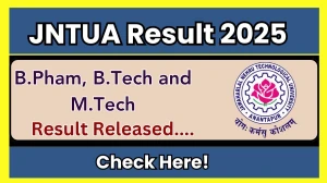 JNTUA Result 2025 Released at jntua.ac.in Direct Link to Download 1st, 2nd and 3rd Semester Result