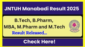 JNTUH Manabadi Result 2025 Released at jntuh.ac.in Direct Link to Download 1st and 2nd Semester Result