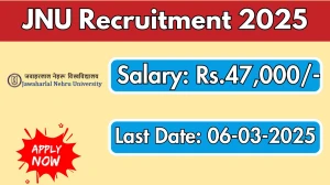 JNU Research Associate Recruitment 2025 - Apply Offline for 1 Posts