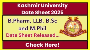 Kashmir University Date Sheet 2025 Announced @ kashmiruniversity.net Details Here