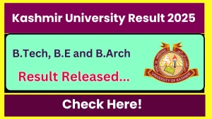 Kashmir University Result 2025 Out at egov.uok.edu.in Direct Link to Download 2nd, 6th, 8th, 9th and 10th Semester Result