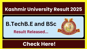 Kashmir University Result 2025 Released at kashmiruniversity.net Direct Link to Download 5th Semester Result