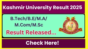 Kashmir University Result 2025 Released at uok.edu.in Direct Link to Download 1st, 3rd, 4th Semester Result
