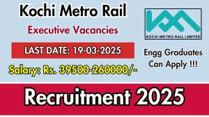 Kochi Metro Rail (KMRL) Executive Recruitment 2025 - Apply Online