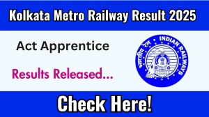 Kolkata Metro Railway Act Apprentice Result 2025 Announced. Direct Link to Check Kolkata Metro Railway Act Apprentice Result 2025 mtp.indianrailways.gov.in