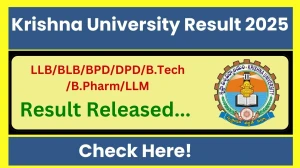 Krishna University Result 2025 Released at kru.ac.in Direct Link to Download 1st, 3rd, 4th Semester Result