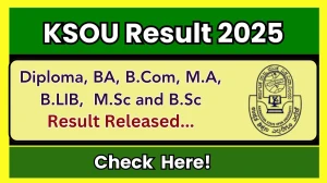 KSOU Result 2025 Released at ksouportal.com Direct Link to Download 2nd, 3rd and 4th Semester Result