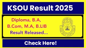 KSOU Result 2025 Released at ksouportal.com Direct Link to Download 2nd and 3rd Semester Result