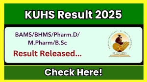 KUHS Result 2025 Released at kuhs.ac.in Direct Link to Download 2nd Semester Result