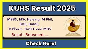 KUHS Result 2025 Released at kuhs.ac.in Direct Link to Download 5th and 7th Semester Result
