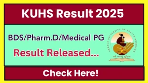 KUHS Result 2025 Released at kuhs.ac.in Direct Link to Download UG and PG Courses Result KUHS Result 2025 Released at kuhs.ac.in Direct Link to Download UG and PG Courses Result