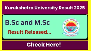 Kurukshetra University Result 2025 Released at kuk.ac.in Direct Link to Download 3rd and 9th Semester Result