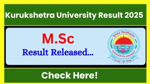 Kurukshetra University Result 2025 Released at kuk.ac.in Direct Link to Download 3rd Semester Result