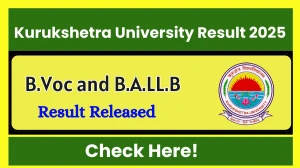Kurukshetra University Result 2025 Released at kuk.ac.in Direct Link to Download 5th and 9th Semester Result