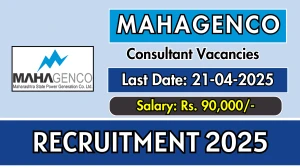 MAHAGENCO Consultant Recruitment 2025 - Apply Offline