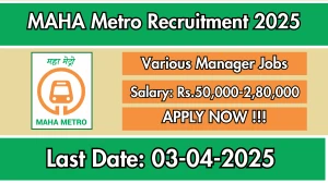 Maharashtra Metro Rail (MAHA Metro) Various Managers Recruitment 2025 - Apply Offline