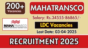 MAHATRANSCO LDC (Lower Division Clerk) Recruitment 2025 - Apply Online for 260 Posts