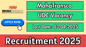 MahaTransco UDC (Upper Division Clerk) Recruitment 2025 - Apply Online for 37 Posts