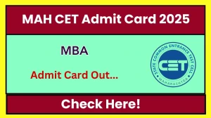 MBA CET Admit Card 2025 OUT mahacet.org Check MAH CET  Hall Ticket Details Here