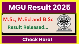 MGU Result 2025 Released at mgu.ac.in Direct Link to Download 1st, 2nd, 3rd and 4th Semester Result