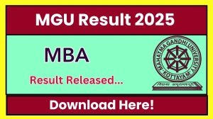 MGU Result 2025 Released at mgu.ac.in Direct Link to Download 3rd Semester Result