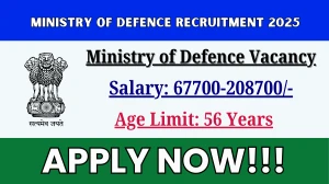 Ministry of Defence Contract Purchase Officer cum Deputy Director Recruitment 2025 - Apply Offline