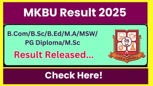 MKBU Result 2025 Released at mkbhavuni.edu.in Direct Link to Download 1st, 3rd, 5th Semester Result