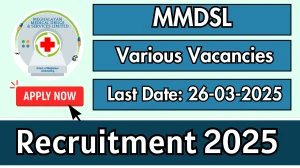 MMDSL Pharmacist, Logistics Coordinator Recruitment 2025 - Apply Online for 06 Posts MMDSL Pharmacist, Logistics Coordinator Recruitment 2025 - Apply Online for 06 Posts