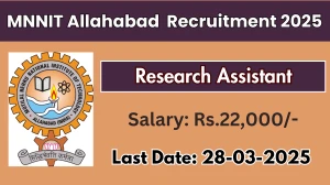 MNNIT Allahabad Research Assistant Recruitment 2025 - Apply Offline MNNIT Allahabad Research Assistant Recruitment 2025 - Apply Offline