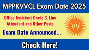 MPPKVVCL Office Assistant Grade 3, Line Attendant and Other Posts Exam Date 2025 Announced at mpwz.co.in Exam details here