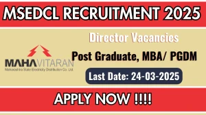 MSEDCL Director Recruitment 2025 - Apply Offline